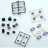 the plastic electronics moulds of these button plastic parts made by Exceed mold